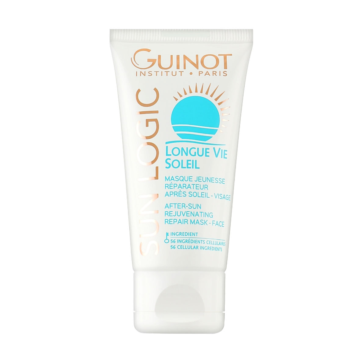 Антивікова відновлювальна маска для обличчя після засмаги Guinot Longue Vie Soleil Mask, 50 мл